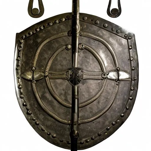 5th century, Anglo-Saxon sword and shield used in ba... | OpenArt