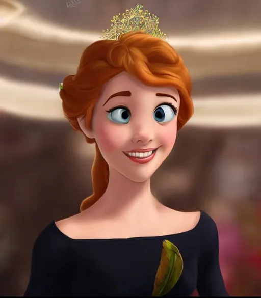 Prompt: A happy Disney princess Anaa