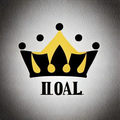 Prompt: copyright free logo of a crown with oil drop, formal, metallic, clear background