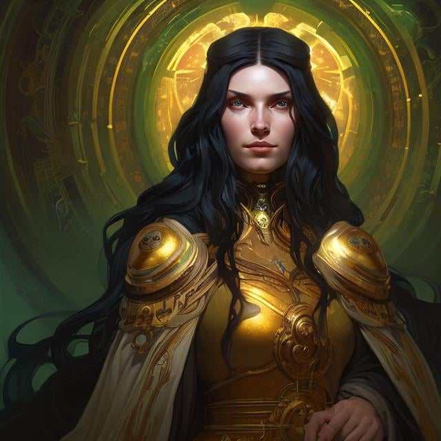 digital painting portrait of a female aasimar wizard... | OpenArt