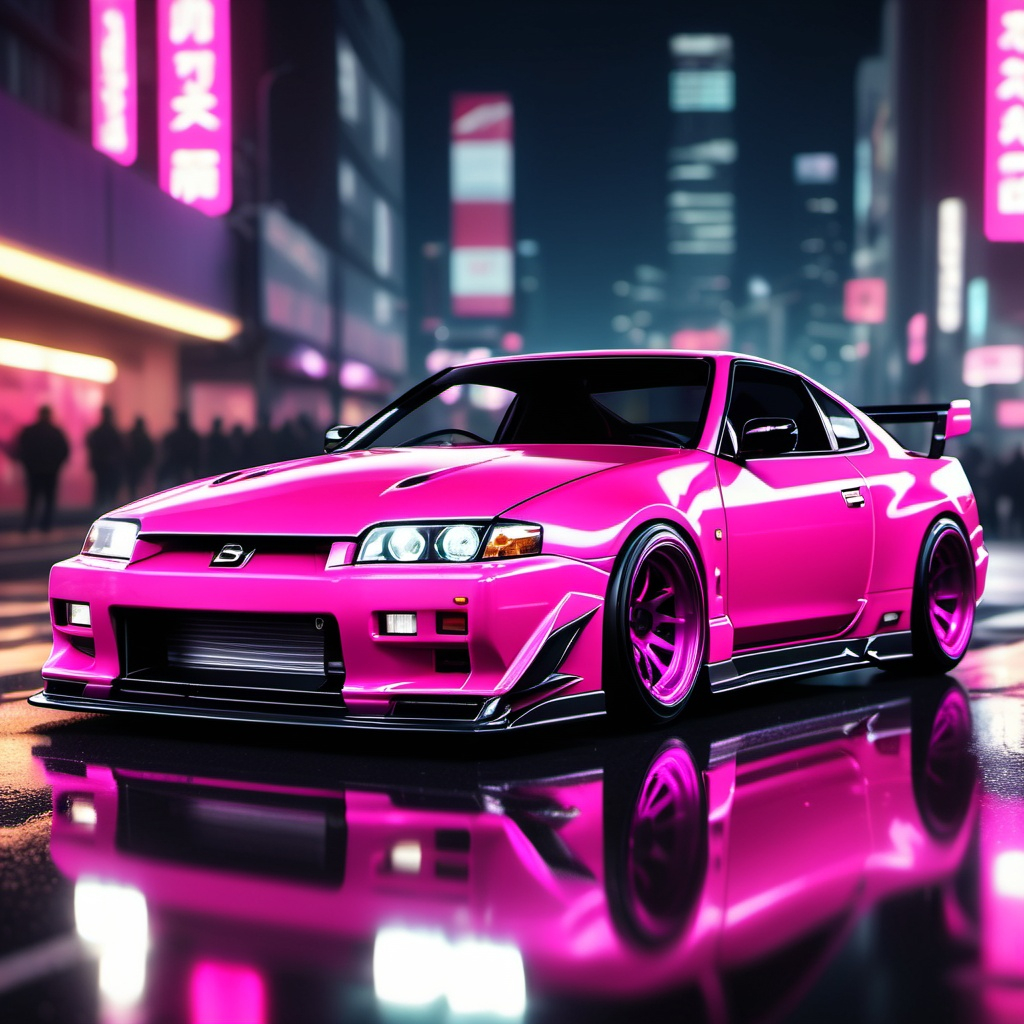 Drifting nissan jdm , VERY SPARKLING pink finish, au...