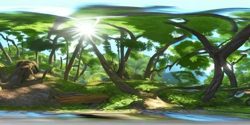 Prompt: 360 forest tropical
