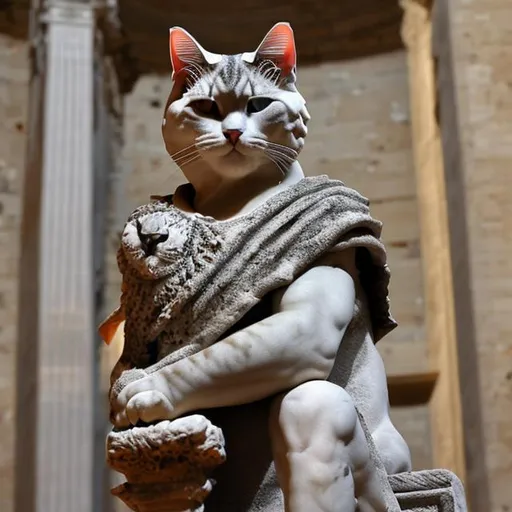 Prompt: A cat roman emperor