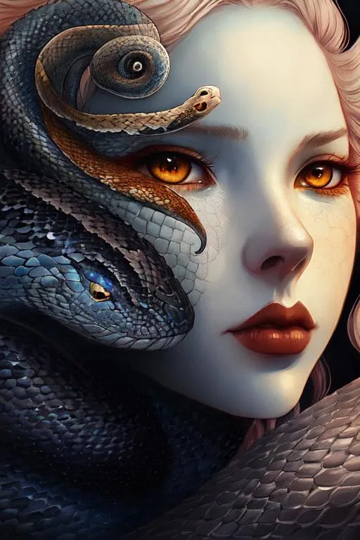 Fantastic Snake girl. Art by artgerm, edre penovac,... | OpenArt