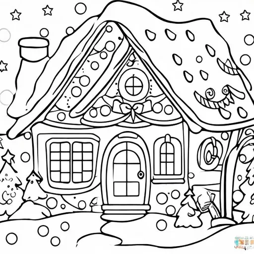 Prompt: create a christmas coloring page with child age appropriate words
