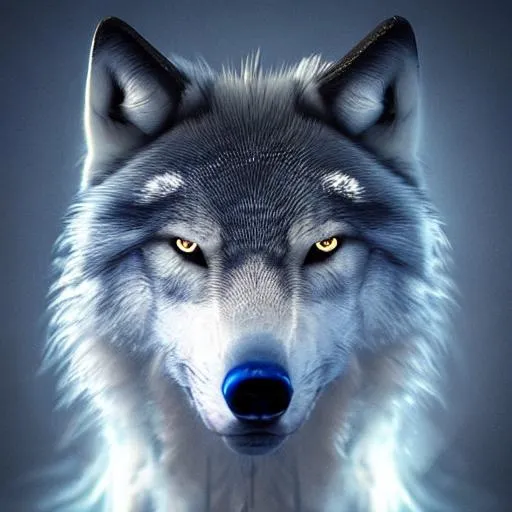 Prompt: Beautiful Majestic Spectral wolf, patronus, transparent, caustics, magic, fantasy, composition, dark, dynamic pose, octane render, glowing eyes, snarling, growling 
