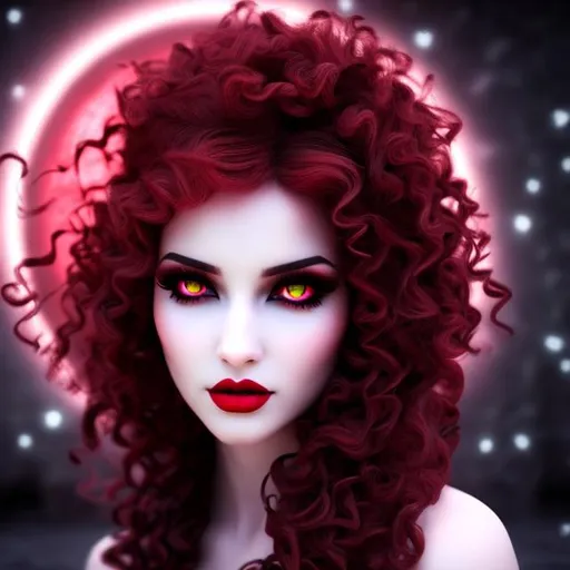 The Goddess Lilith Realistic Red Demon Eyes Goth Gir Openart 3028