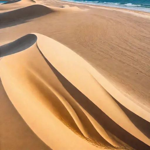 Prompt: mesmerizing island waves, dunes