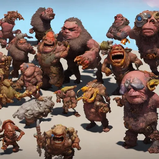 Prompt: Deep Rock Galactic funny dwarves