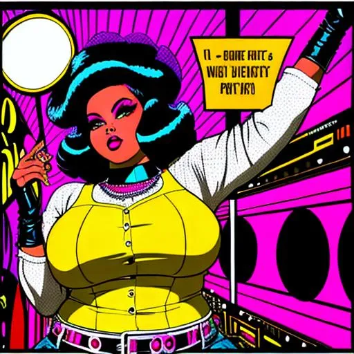  Retro Pop Art Comic Shout Women's High Waisted