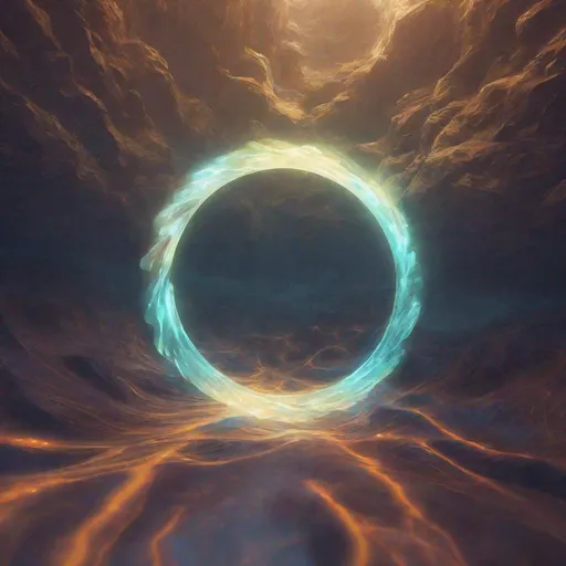 Prompt: glowing ring floating in abyss, impressionist, stylized, surrealist, award winning, artstation, 