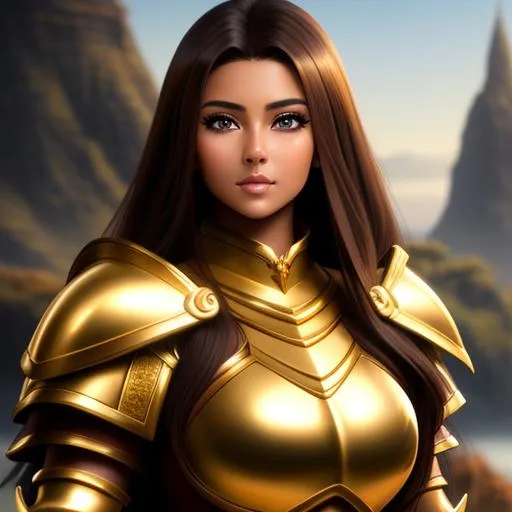 Prompt: {{{{highest quality concept art masterpiece}}}} oil painting, fantasy {{visible textured brush strokes}}, Full Body hyperrealistic intricate perfect full body of tanned attractive cute gorgeous beautiful stunning feminine 24 years old anime like gold dwarf woman knight preparing for battle, {{hyperrealistic intricate Angled bob cut, brown beautiful hair}} and {{hyperrealistic perfect clear blue eyes}} and hyperrealistic intricate perfect seductive attractive cute gorgeous beautiful stunning feminine face wearing {{hyperrealistic intricate chain main armor}} soft skin and light blue blush cheeks and scary sadistic mad, face perfect anatomy, perfect composition approaching perfection, hyperrealistic intricate, standing in front of a waterfall, anime vibes, fantasy, cinematic volumetric dramatic dramatic studio 3d glamour lighting, backlit backlight, 128k UHD HDR HD, professional long shot photography, unreal engine octane render trending on artstation, triadic colors, sharp focus, occlusion, centered, symmetry, ultimate, shadows, highlights, contrast, 