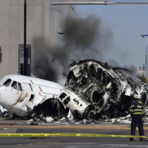 Prompt: A hyper realistic air plane crash in chicago

