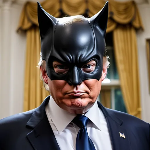 Prompt: president Donald trump as the catwoman from batman