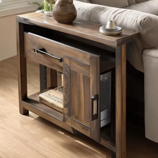 Sofa end table with builtin cooler OpenArt