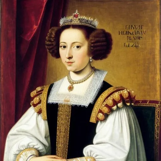 Portrait Of A 16th century Spanish Light haired Queen portrait-of-a-16th-century-spanish-light-haired-queen