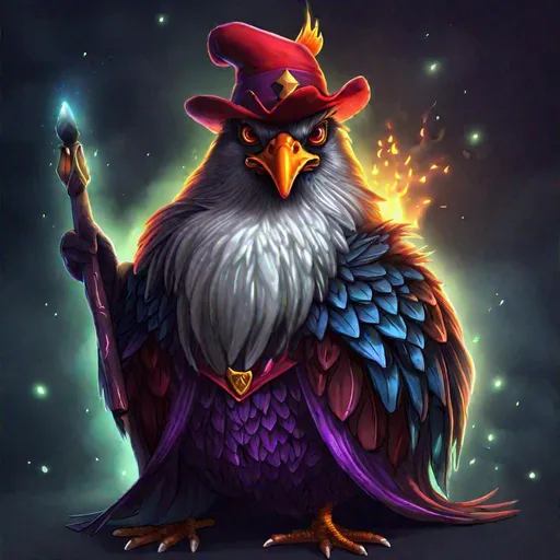 Prompt: evil wizard who is a chicken