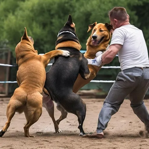 Jason Statham dancing on a dog OpenArt