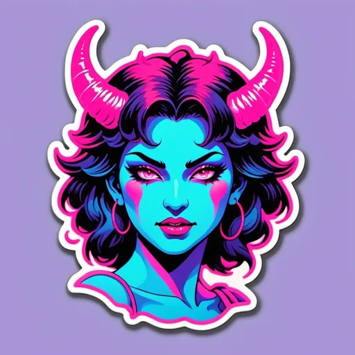 Prompt: beautiful female demon, hell, demonic, vaporwave, retro, neon, aesthetic, liminal, high quality, high definition, beautiful, dramatic lighting