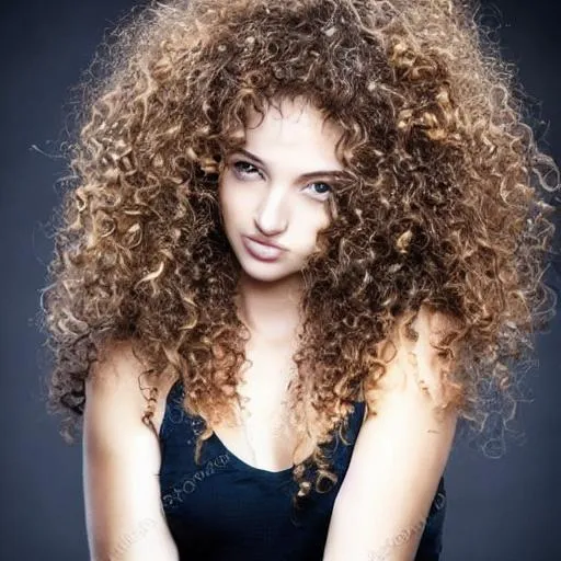 beautiful girl with got with Curly Hair | OpenArt