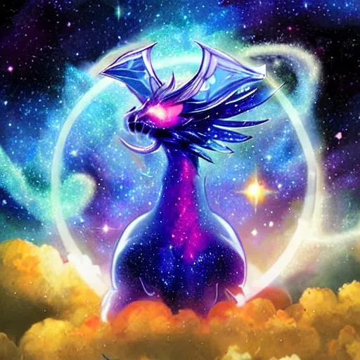 Prompt: galaxy dragon