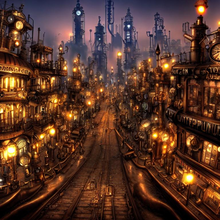 steampunk city 4k HDDR | OpenArt