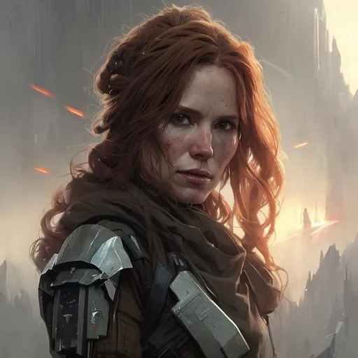 Prompt: "portrait of a woman by greg rutkowski, a jedi commander, mara jade, wearing the tactical gear of the galactic alliance, star wars expanded universe, she is about 4 0 years old, highly detailed portrait, digital painting, artstation, concept art, smooth, sharp foccus ilustration, artstation hq"