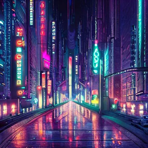 Prompt: A beautiful neon cyberpunk city street at night, apartment, skyscrapers, by alphonse mucha caravaggio monet ,4K resolution, 8K resolution, a lot of Decoration and embellishments, sci-fi, photorealistic, highly detailed, sharp focus, clean 8k, volumetric lighting, octane render, ceramic
