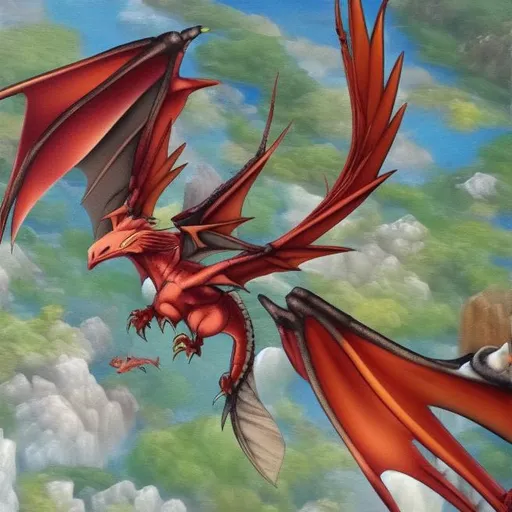 Prompt: flying wyvern