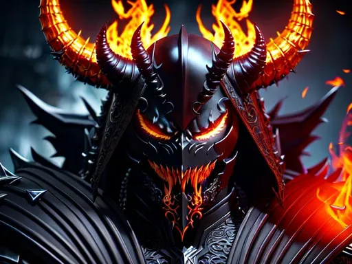 Prompt: Portrait a death knight men with a Venom mouth (Venom movie), with horns on his forehead, orange fire eyes, sitting on a throne, finely detailed armor,cinematic lighting, intricate filigree metal design, 4k, 8k,trending on artstation, octane render, full form, epic, 8k HD, sharp focus, ultra realistic clarity. Hyper realistic, Detailed face, portrait, realistic, close to perfection, wearing lorica segmentata color black , wearing carbon black fibre Armour, full body, high quality cell shaded illustration, ((full body)), dynamic pose, perfect anatomy.