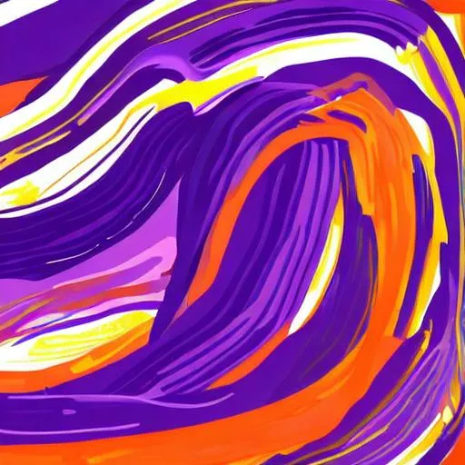 Prompt: Simple shapes art colors sketch abstract purple orange shapes waves white background
