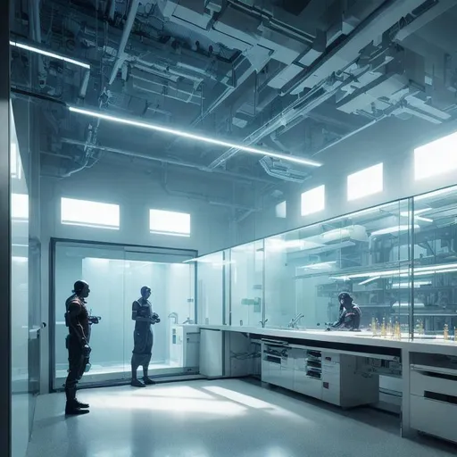 futuristic science lab