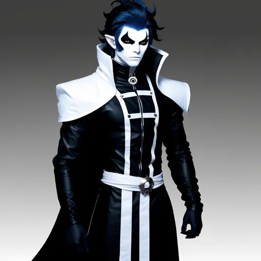 Prompt: Homestuck. Equius Zahhak.Fullbody view, plain background. Drag makeup, high quality render. Rupaul's drag race. Full view. full body photo