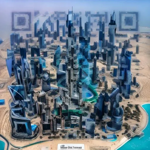 Prompt: Dubai Burj Khalifa with Digital Dubai Logo