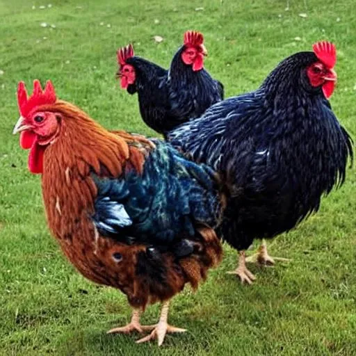 Prompt: pretty chickens
