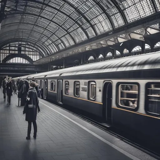 Prompt: Create a photo of a woman standing in a train station. Make it hyper realistic - like an actual photo
