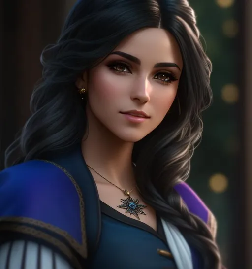 Prompt: latina_brunette, bokeh, (perfect face), looks like Yennefer of Vengerberg,