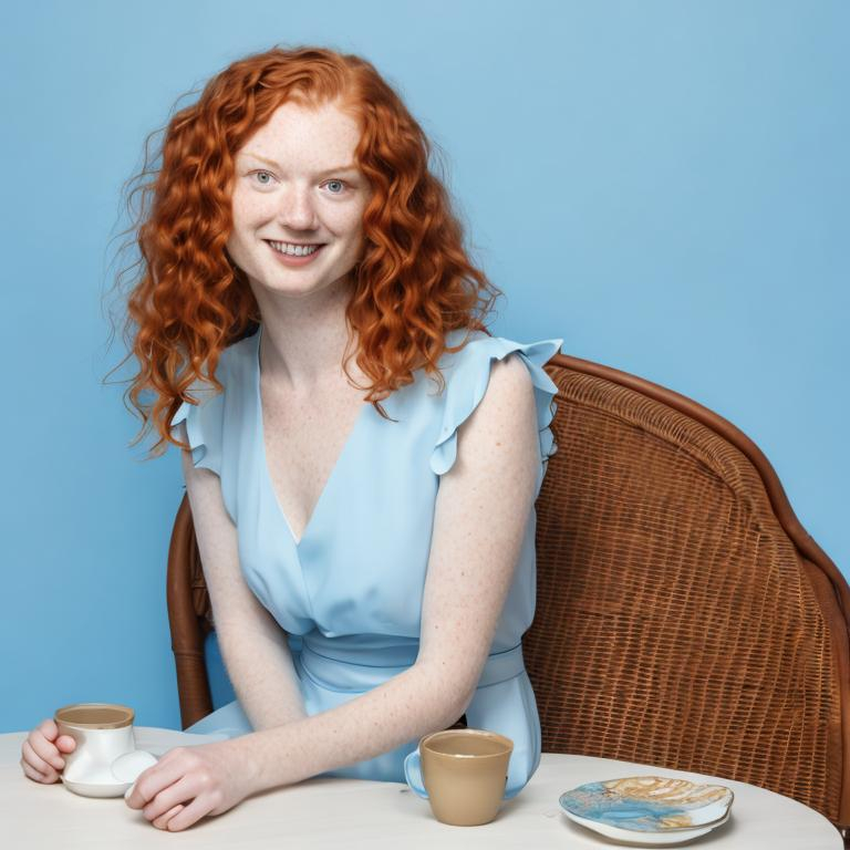 Curly Red Haired Woman