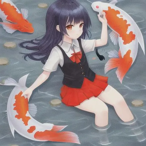 Koi fish girl