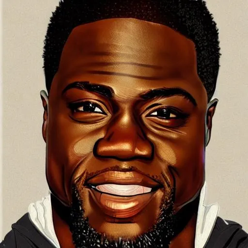 High detail drawing of Kevin Hart, OpenArt