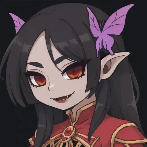 Prompt: God of vampires, gold accents, portrait, detailed, blood, alluring, black, butterfly locs