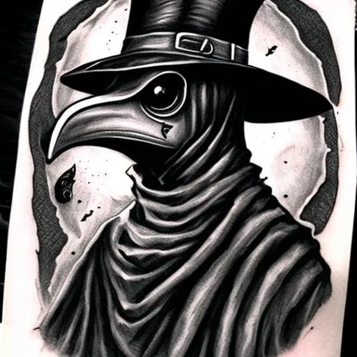 Black Death Drawing Plague doctor costume, tattoo girl, fictional  Character, bird, shoe png | PNGWing