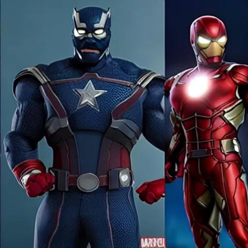 Prompt: We zoom in on a single Avenger who appears slightly different. Meet "Mini Marvel," a hero with a full-sized personality but a compact body. Their suit, scaled down to their size, fits perfectly.