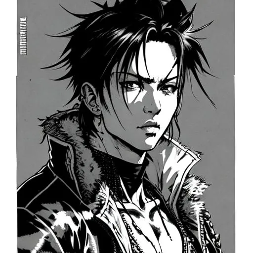 Prompt: Streetfighter 4 Concept art (((Yoji Shinkawa))), sticker of ultra detailed portrait of a Bill Kaulitz as male fighter, high quality cell shaded illustration in post apocalyptic style by Yoji Shinkawa, ((full body portrait)), dynamic pose, perfect anatomy, centered, freedom, soul, black wild big spiky hair, approach to perfection, cell shading, 4k , cinematic dramatic atmosphere, watercolor painting, global illumination, detailed and intricate environment, artstation, concept art, fluid and sharp focus, volumetric lighting, cinematic lighting, Art by Yoji Shinkawa,