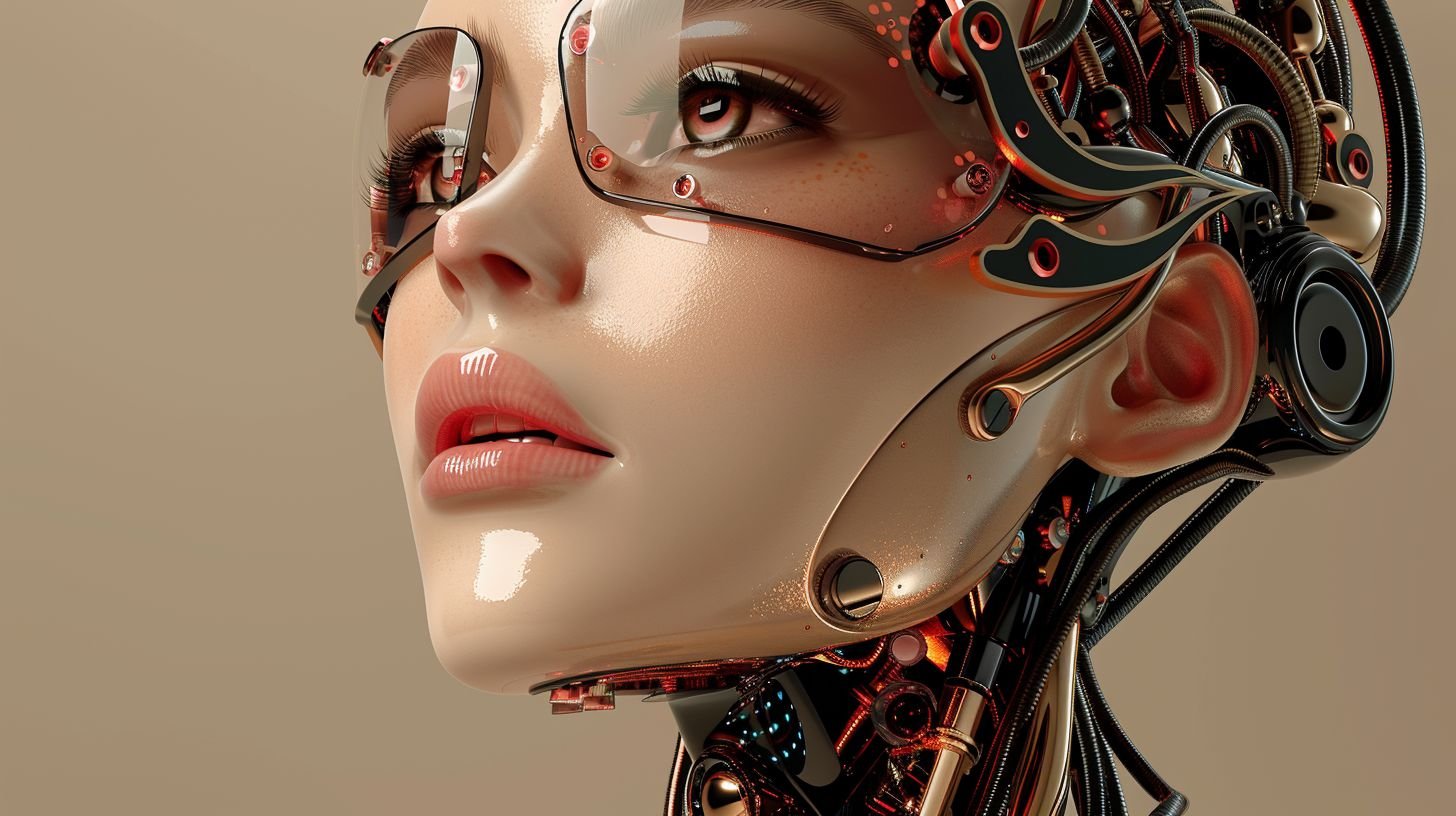 Prompt: electro swing female android robot --ar 16:9 --sref https://s.mj.run/xuvp0YPcADY --stylize 750 --v 6