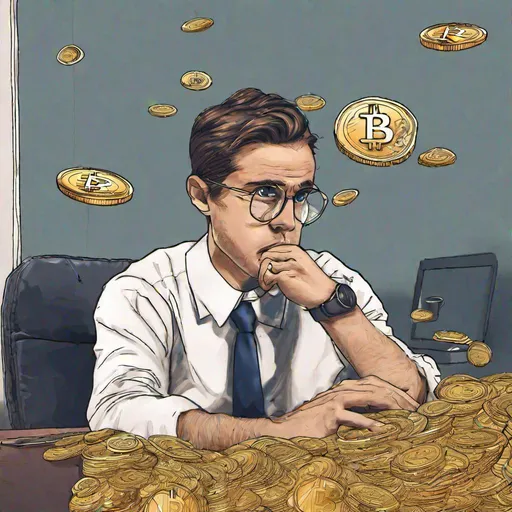 Prompt: Create a meme of a person who decided to invest in Bitcoin after 5 years he is watching the skyrocketing progress of FlowXfinance