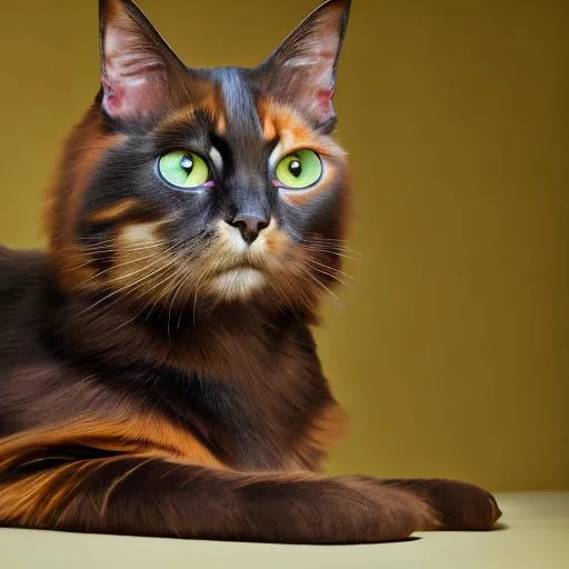 Prompt: gorgeous Tortie cat. High Quality image, Ultra Detail, maximum definition, insanely detailed photo realistic, immaculate details, 16K, ultra-HD, octane render, unreal engine 5,