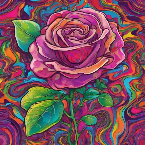 Prompt: psychodelic rose