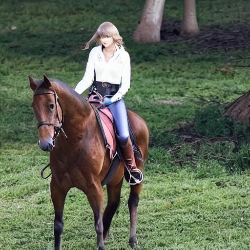 Taylor swift as a horse rider