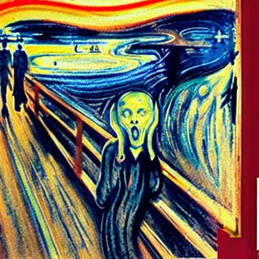 Prompt: 3d art of the scream by edward munch
